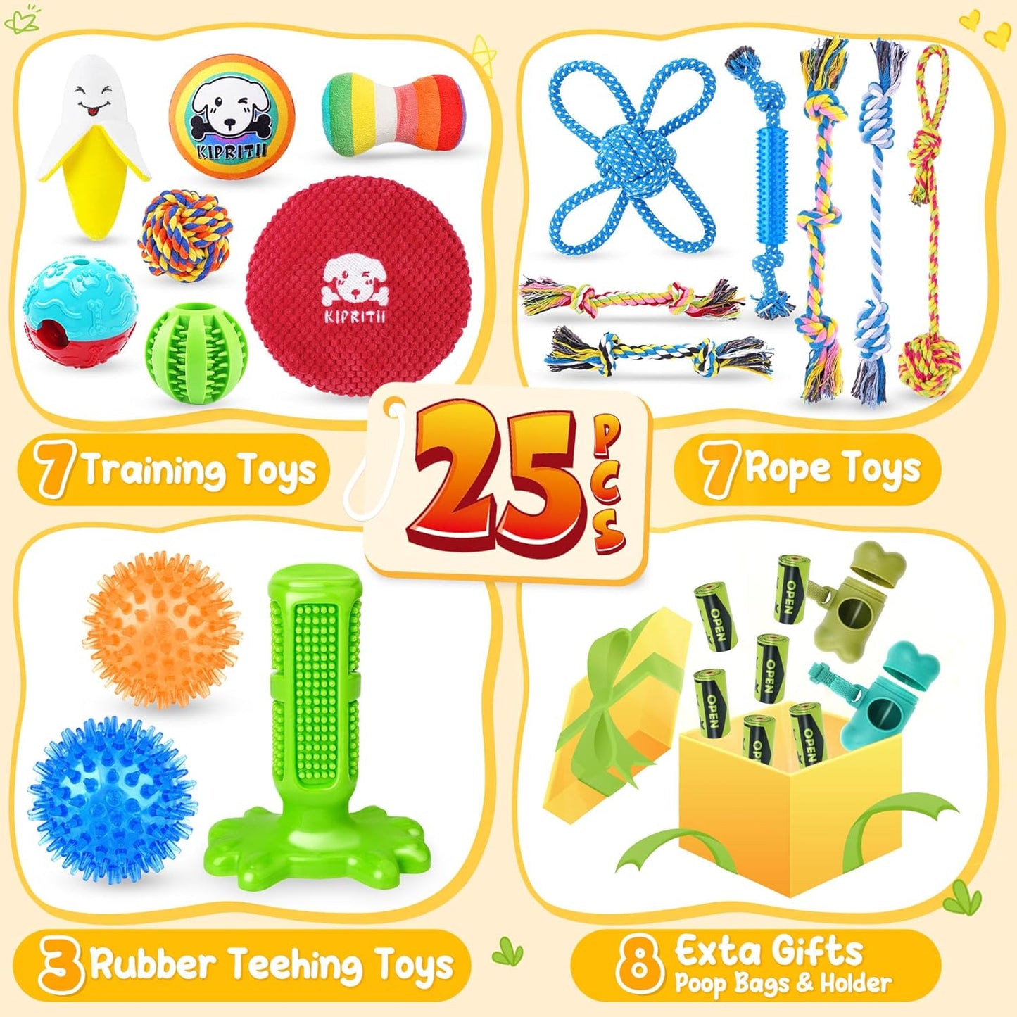 25 Pack Puppy Dog Toys