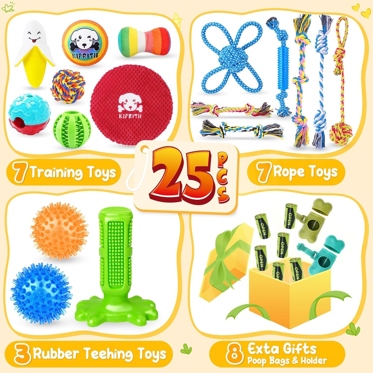 25 Pack Puppy Dog Toys